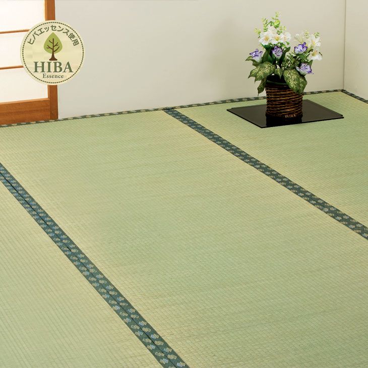 い草ラグ 6畳 261×352cm 双目織 国産い草100％ ヒバエッセンス加工 防臭 抗菌 い草上敷き い草 上敷き 畳 たたみ マット ラグ カーペット 敷物 両面使用 リバーシブル