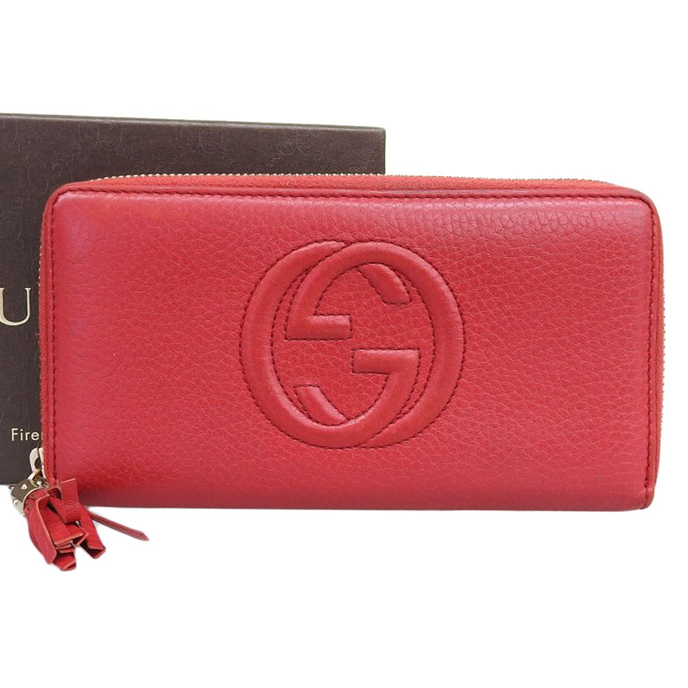本物保証】 箱付 グッチ GUCCI ソーホー インターロッキングG ラウンド 