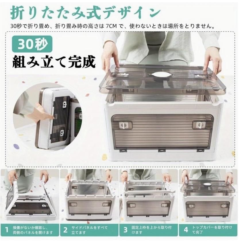 ~5つの側面を開いて折りたたみ