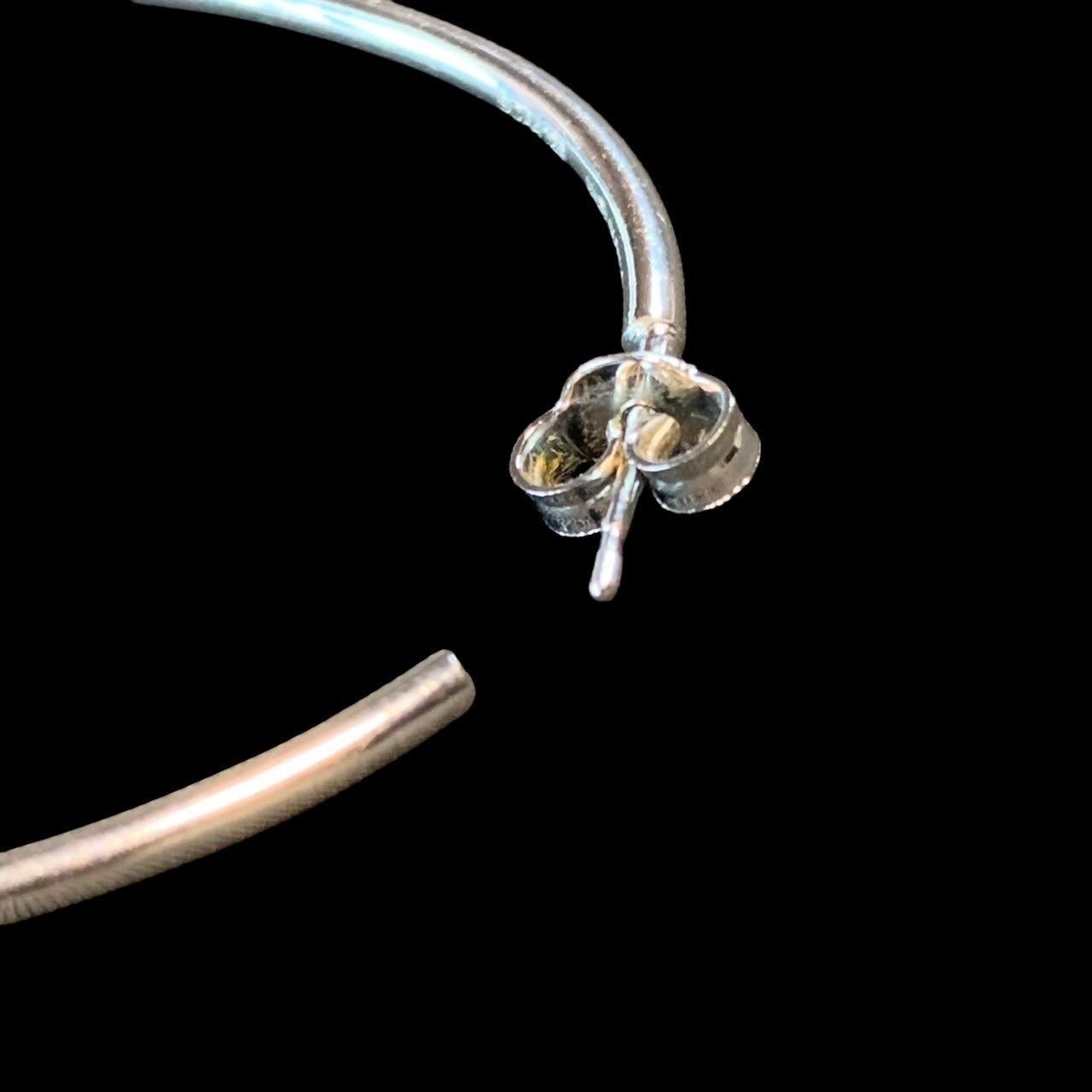 CELINE セリーヌ アクセサリー ピアス シルバー フープ 楕円 SCA4128