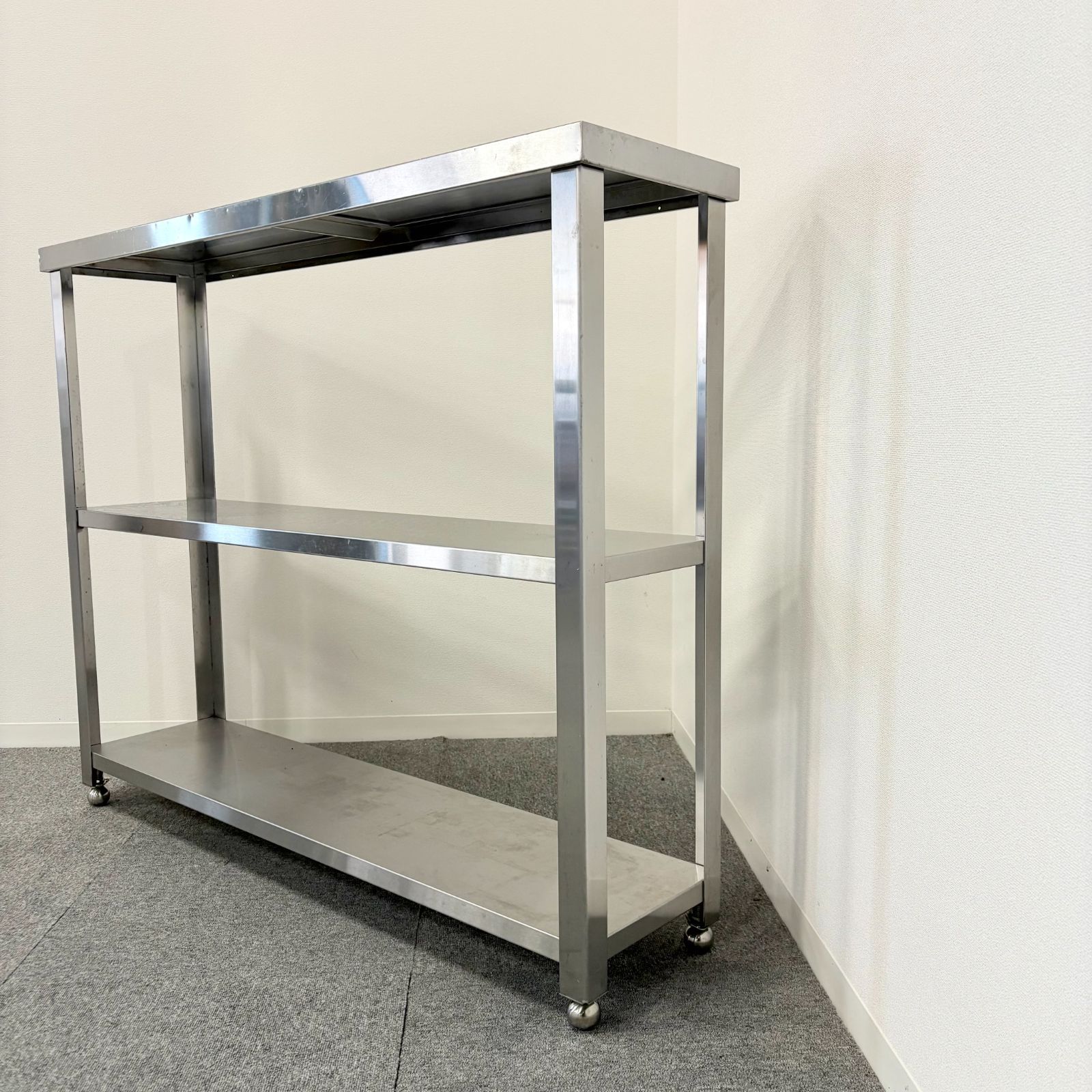 ステンレスラック|幅1200mm×奥行300mm×高さ1000mm|業務用|厨房機器|棚|台|シェルフ|1373