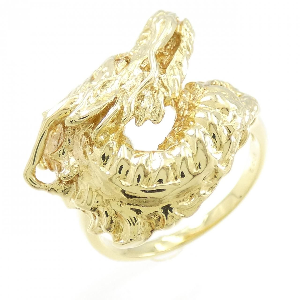 K18YG ドラゴン ダイヤモンド リング 0.005CT