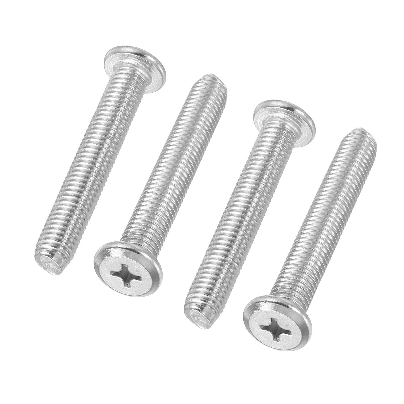 新品 PATIKIL 小ネジ 丸頭 十字穴付き 4個 M8-1.25 x 75mm 小