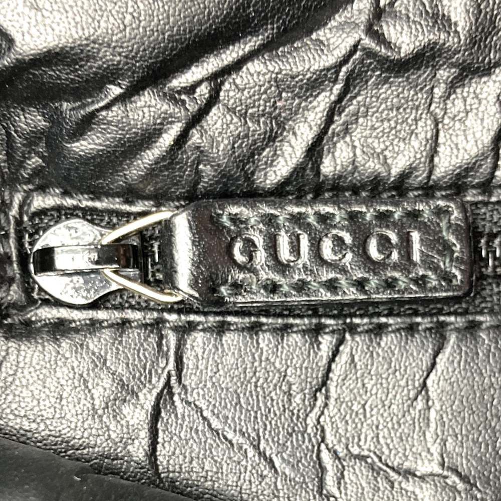 GUCCI グッチ 黒シェリーライン ジャッキー ハンドバッグ ワン