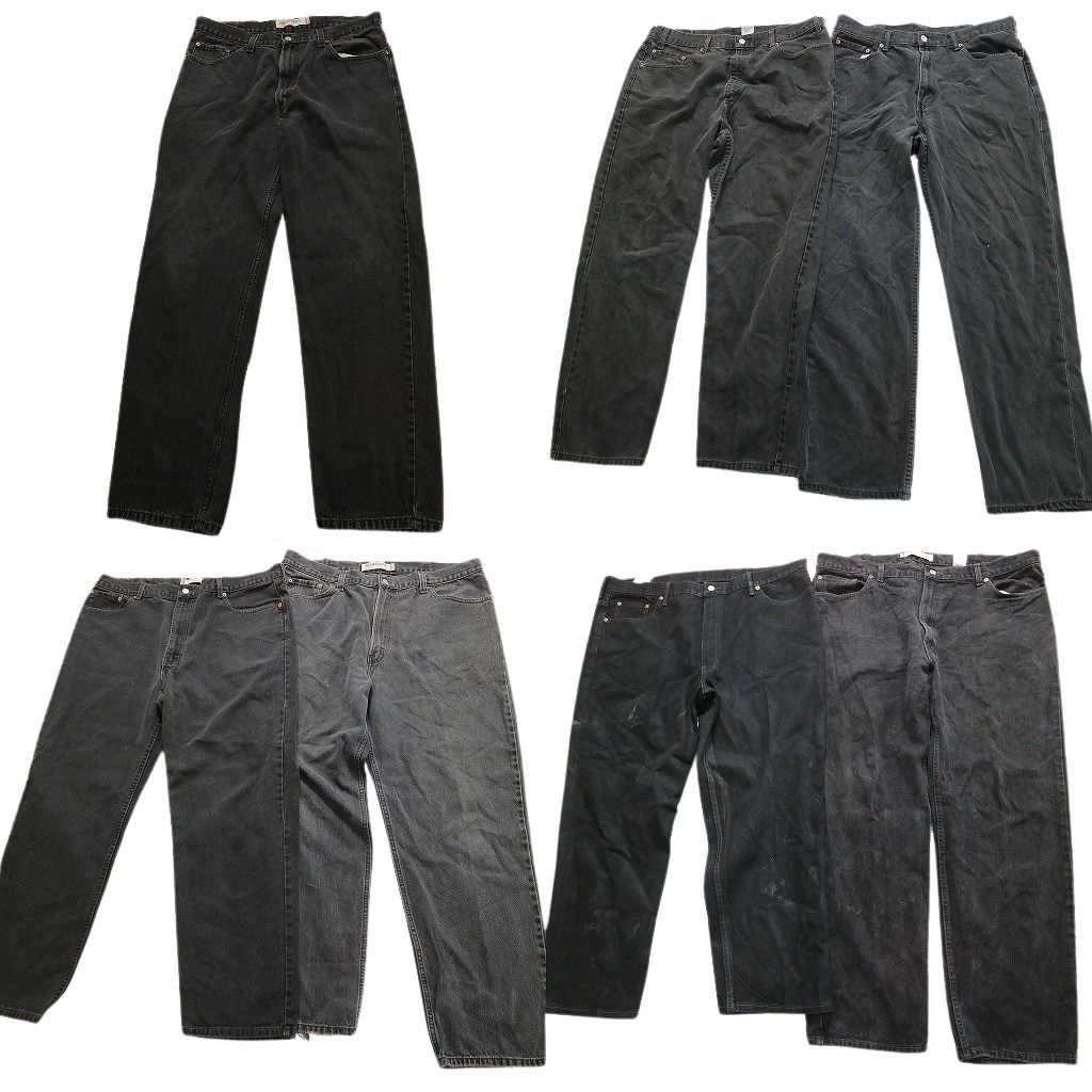 古着卸 まとめ売り リーバイス 550 デニム パンツ 7枚セット (メンズ W42 /W40 /W38 /W44 ) ブラックデニム カジュアル テーパード MU1527