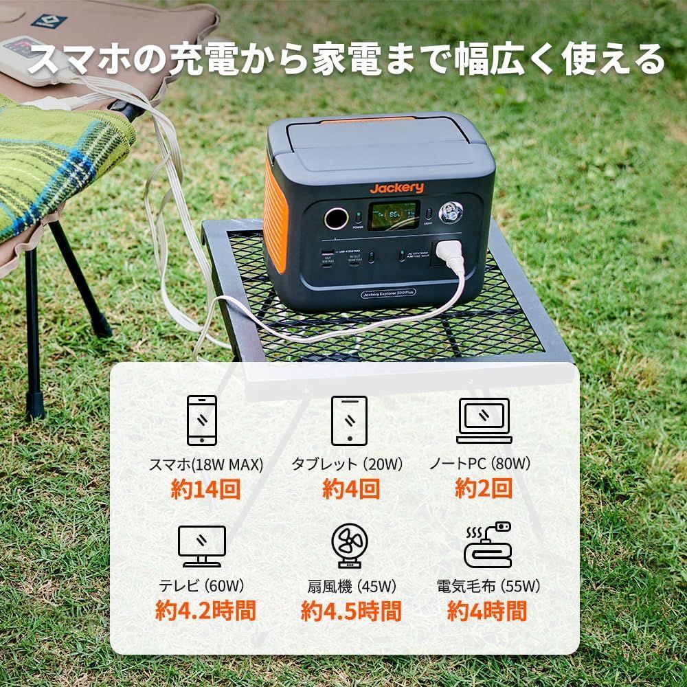 Jackery Solar Generator 300 Plus 40W Mini ポータブル電源 ソーラーパネル セット 288Wh 300W リン酸鉄 ポータブルバッテリー 太陽光 パネル 40W ジャクリ 300 プラス SKLAD-KIRPICHA_RU