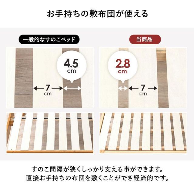木製ベッド セミダブルサイズ