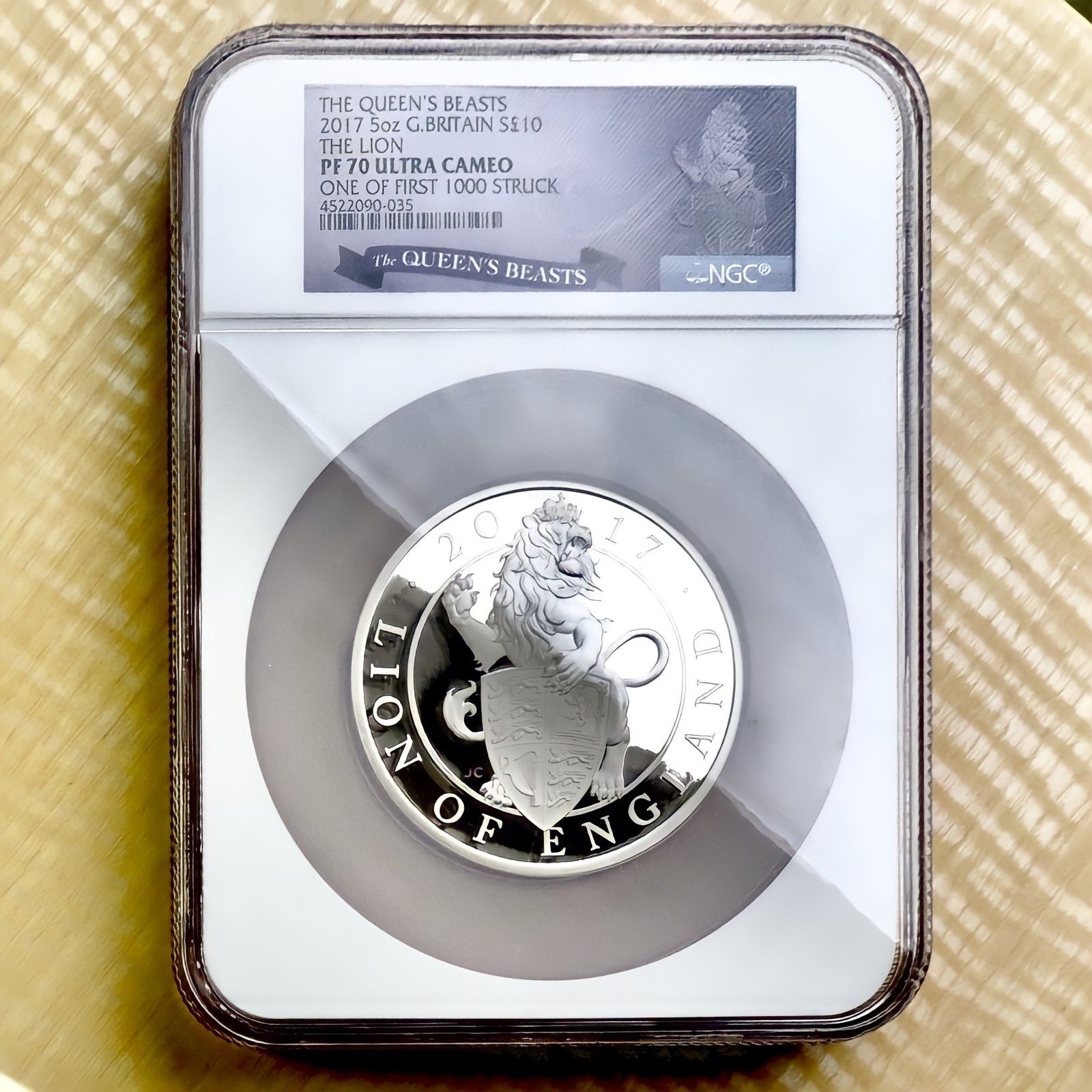NGC PF70 UC 1オンス ライオン純銀 NGC PF70 UC 1オンス ライオン純銀 NGC PF70 UC 1オンス