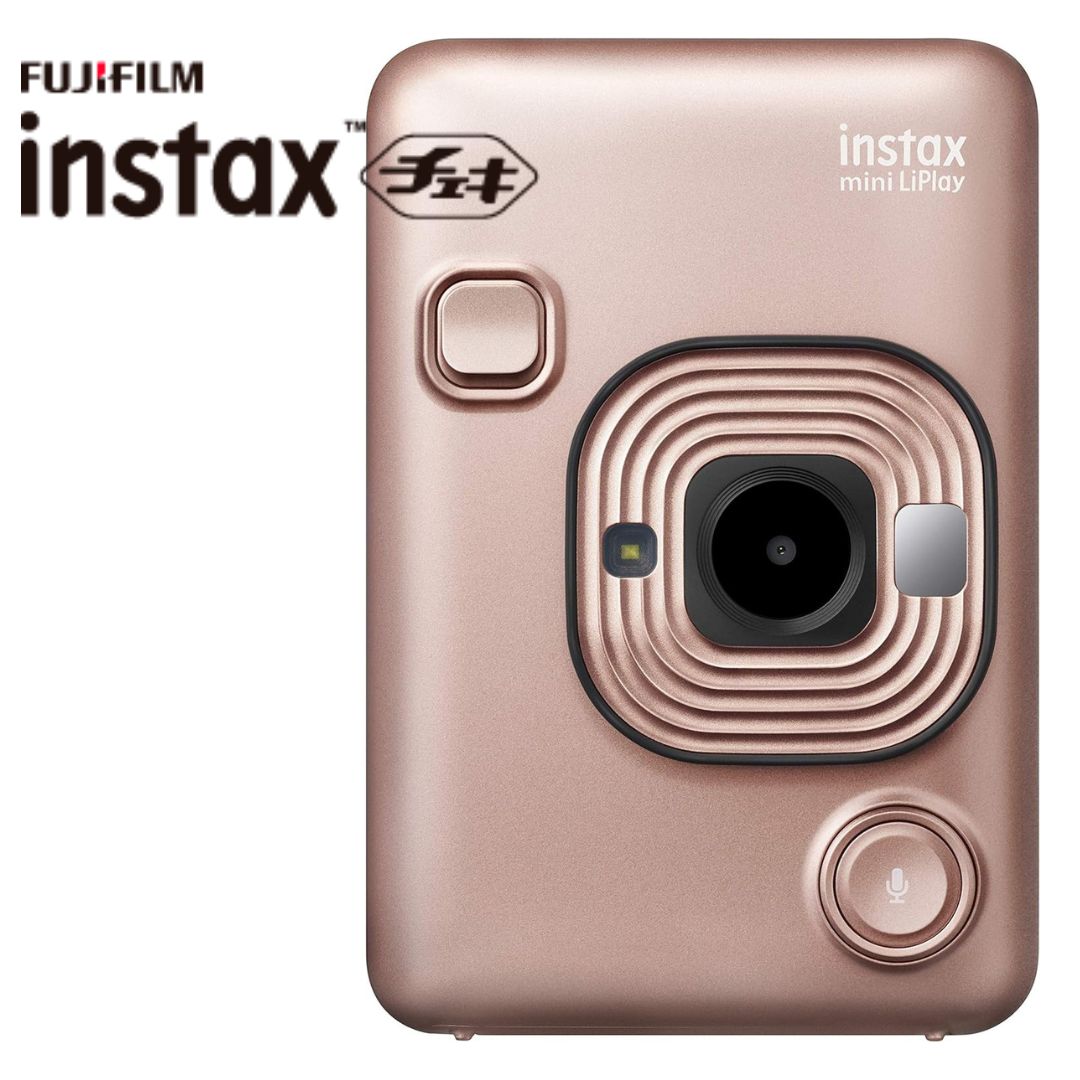 富士フイルム FUJIFILM チェキ インスタントカメラ|スマホプリンター instax mini LiPlay ブラッシュゴールド INS MINI HM1 BLUSH GOLD
