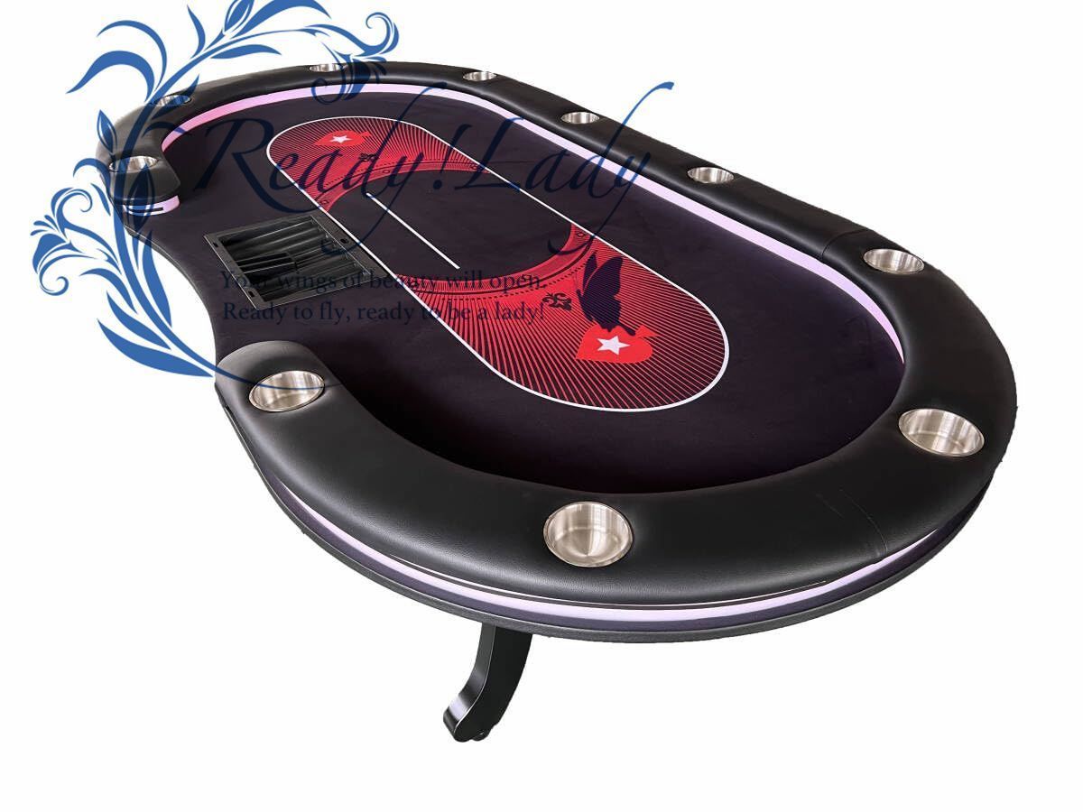 新品未使用 LEDポーカーテーブル　WPTレッドデザイン 　カジノテーブル 新品未使用 送料込み WPT レッドデザイン ポーカーテーブル 新品未使用