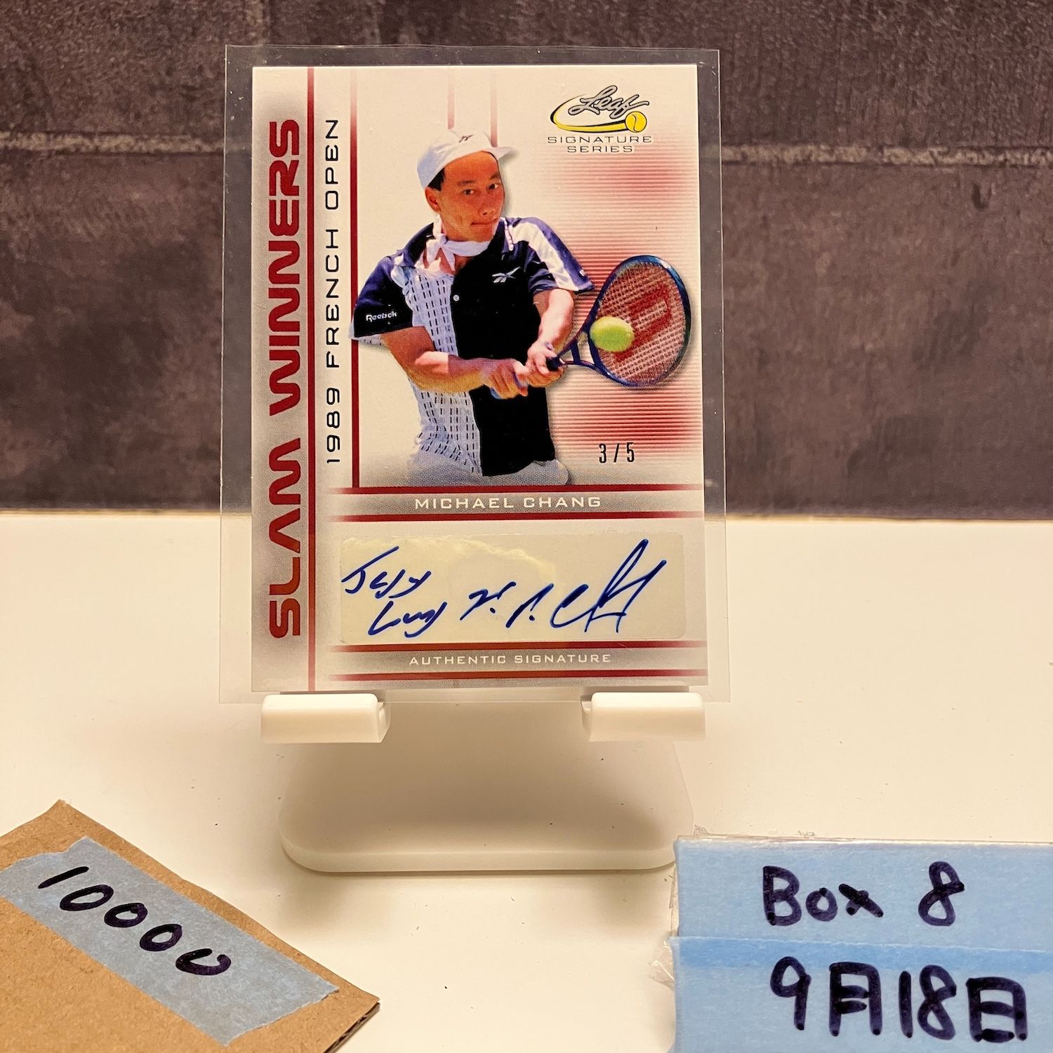 2017 Leaf Signature Series Michael Chang 3 5 直筆サイン Slam Winners French Open カード