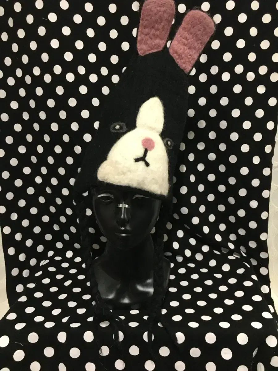 ウール かつら 編んだ 頭 うさぎ 帽子