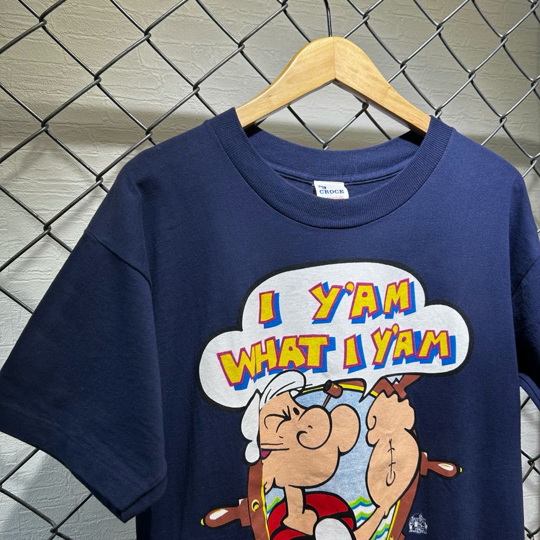 90s NJ CROCE POPEYE Tシャツ 90年代 ポパイ プリントTシャツ メンズ 