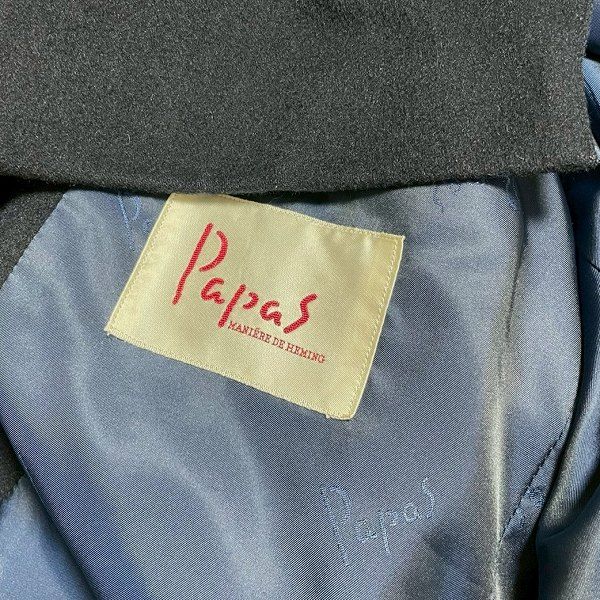 wnc パパス Papas シングルジャケット L ネイビー S3B ウール シンプル メンズ 964898 KANDAIZUMI_COM