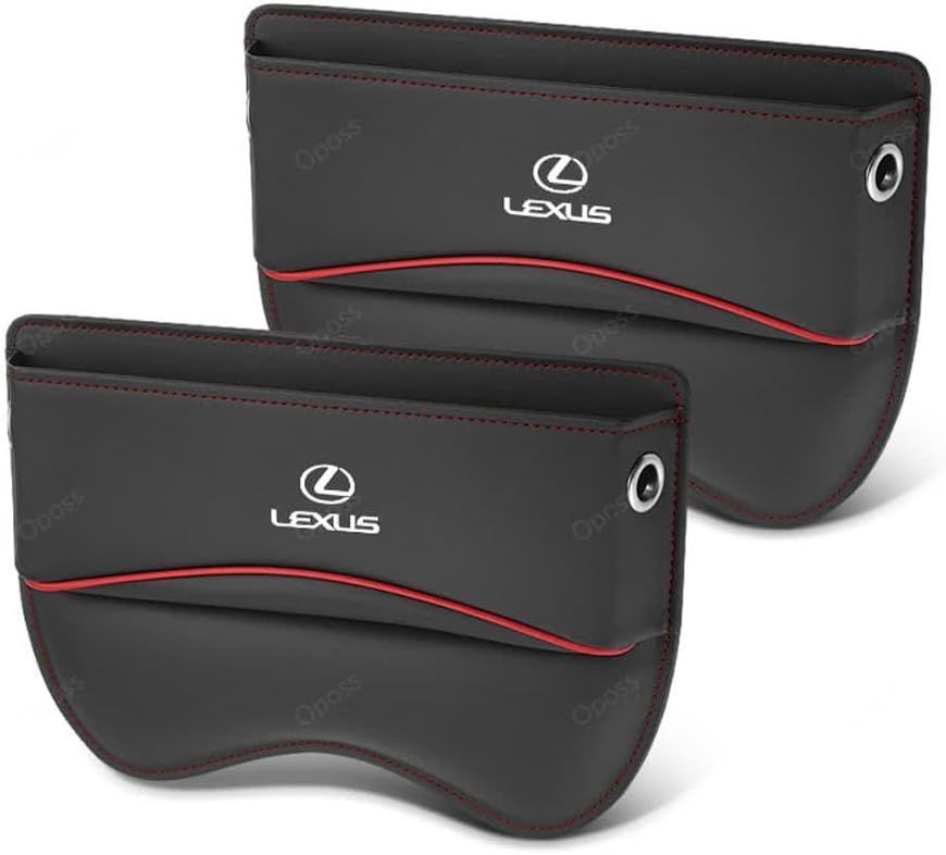 レクサス 車シート隙間 収納 シートサイドポケット RX LX CT EX HS NX ES LX LC GS IS LS 車用コイン・カードホルダー 小物収納 車パーツ 運転席用と助手席用/2個