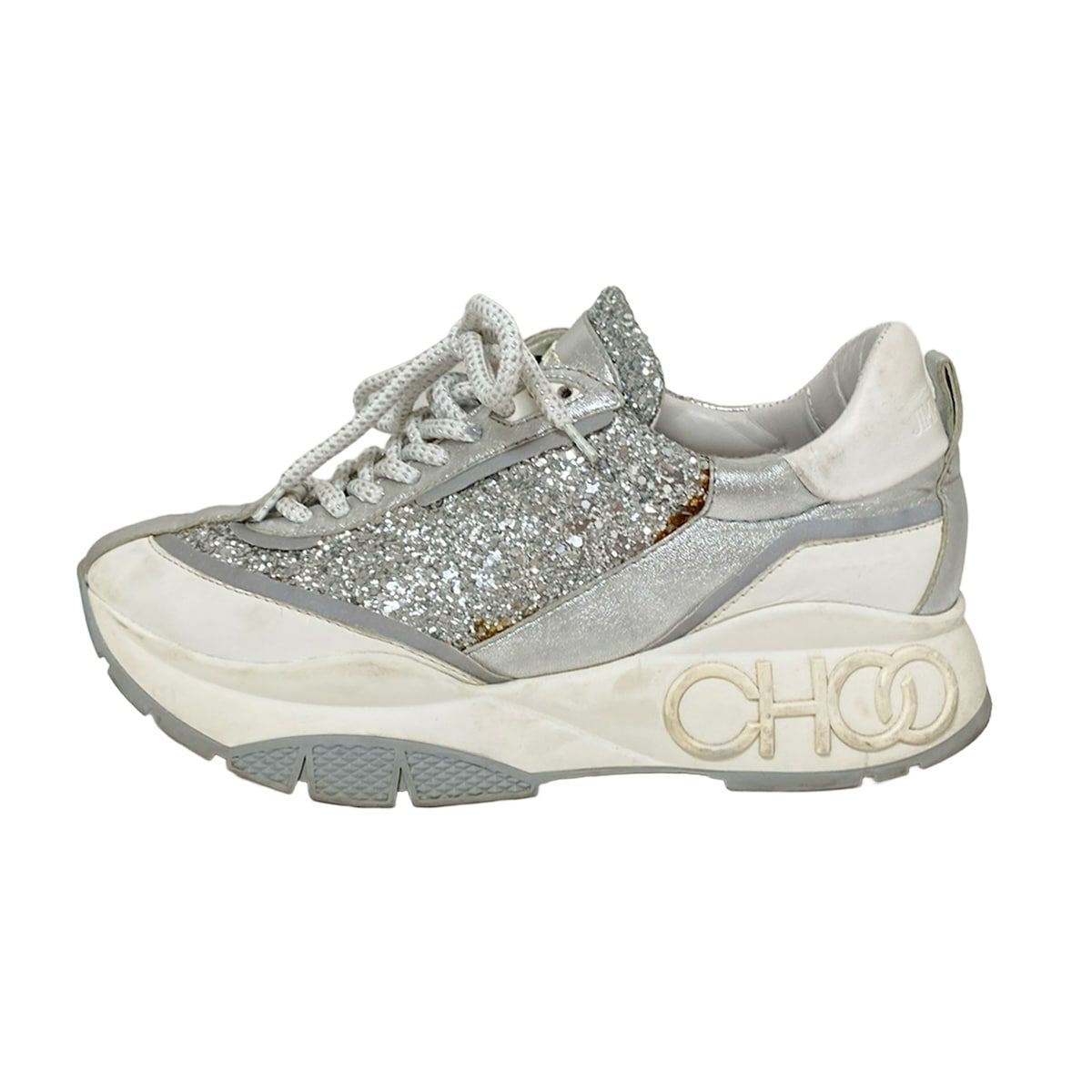 Jimmy Choo ピンヒール シルバー JIMMY CHOO シルバーラメ パンプス