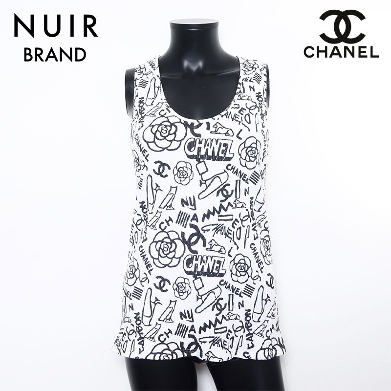 CHANEL シャネル タンクトップ ノースリーブ ワンピース カメリア ココ 