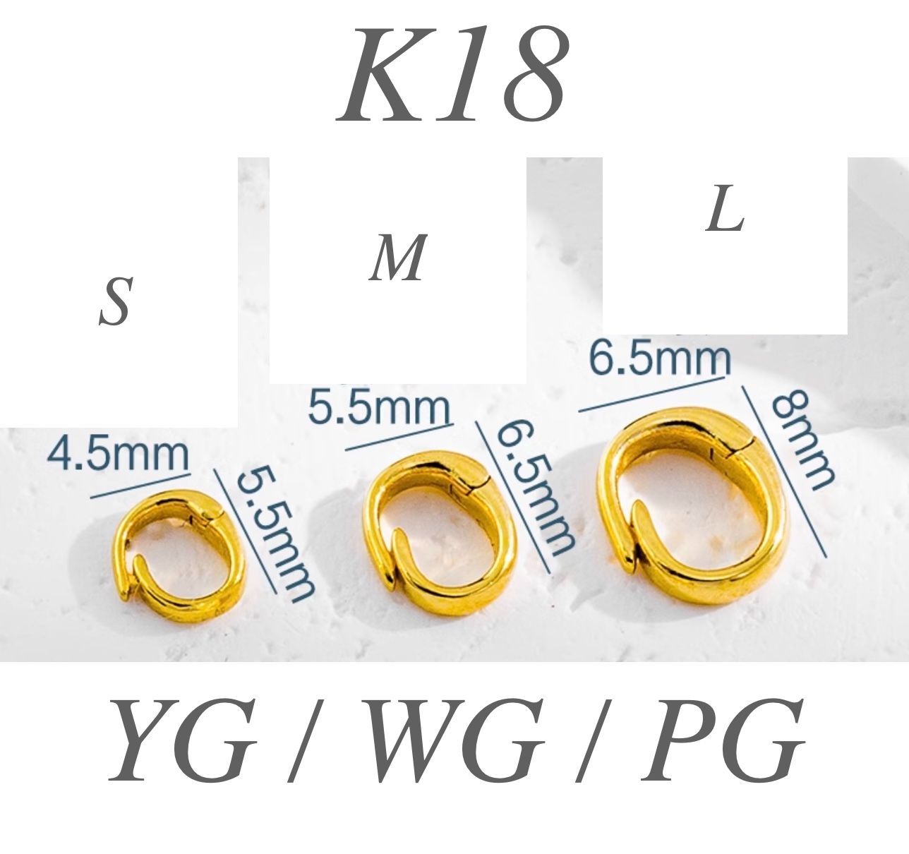 M】K18WG PG YG バチカン パーツ オーバル チャーム 18K 便利パーツ 万能パーツ 繋ぎ ペンダントパーツ ネックレスパーツ 繋ぐ  ホワイトゴールド イエローゴールド ピンクゴールド Clasp Connector Solid 18K - メルカリ