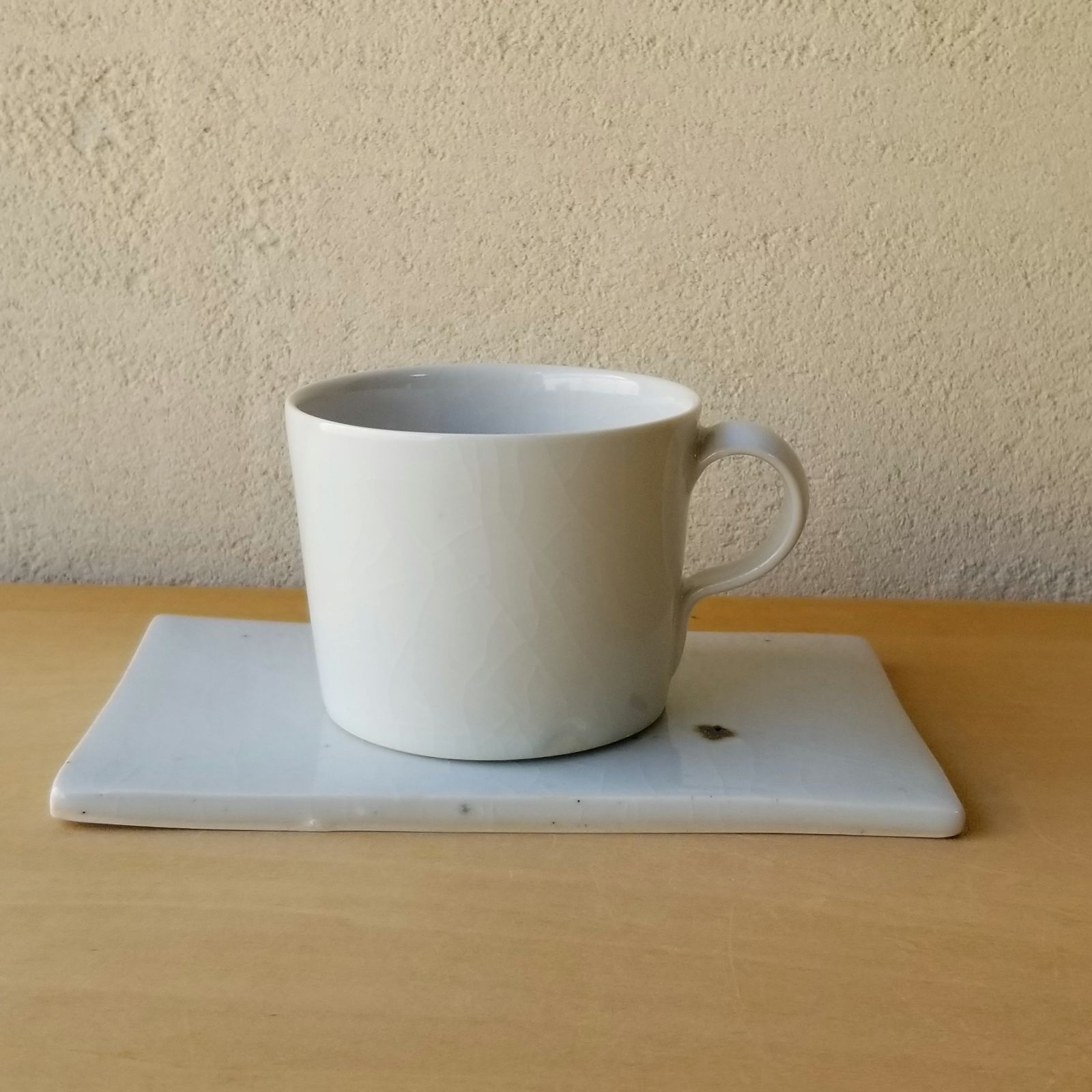 【わけあり処分品】白磁 板皿　瀬戸 白磁 民藝 作家