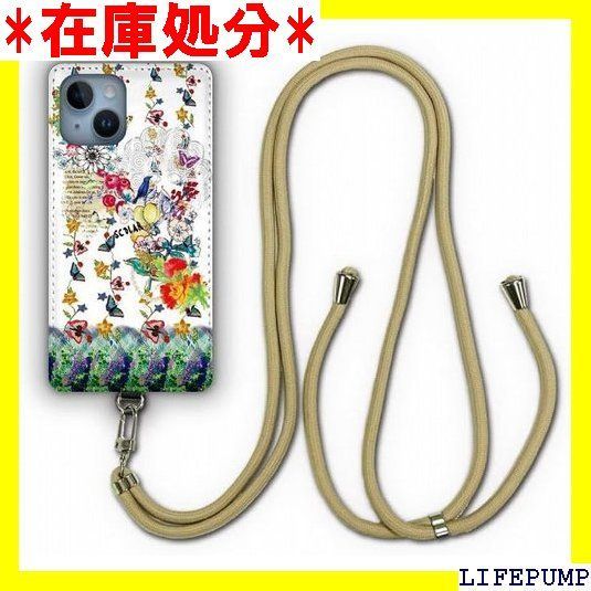 スカラー ScoLar デザイン iPhone14互換品 ケース スマホショルダー アイフォン14互換品 スマホケース ショルダーストラップ ショルダーケース スマホストラップ カバー スマホカバー 蝶 花 スカラコ ツル かわいい ブランド デザイン 920