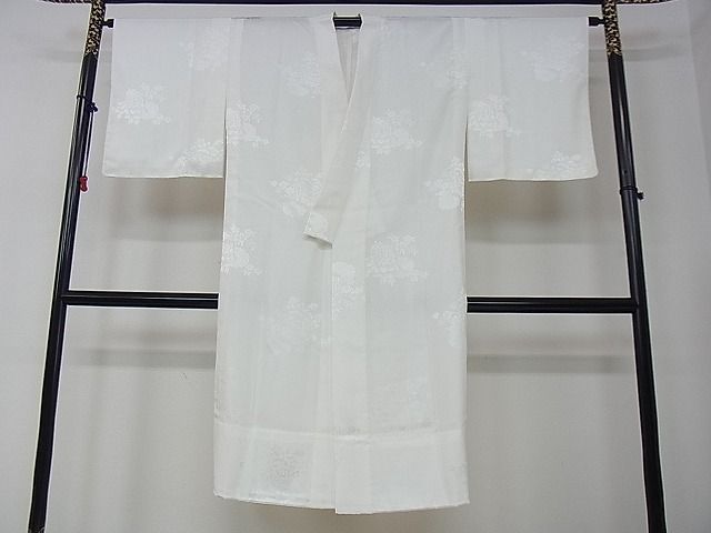 平和屋着物□上質な長襦袢 無双仕立て 草花文 暈し染め 逸品 未