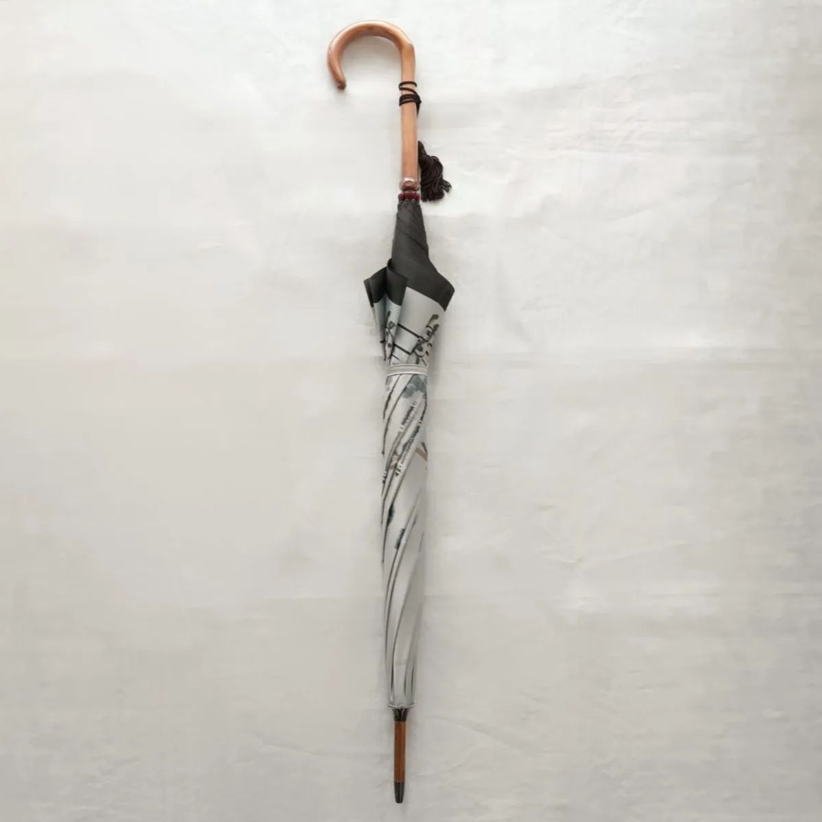 モンブランヤマグチ Montblanc 日本製 ほぐし織 長傘 高級美術洋傘