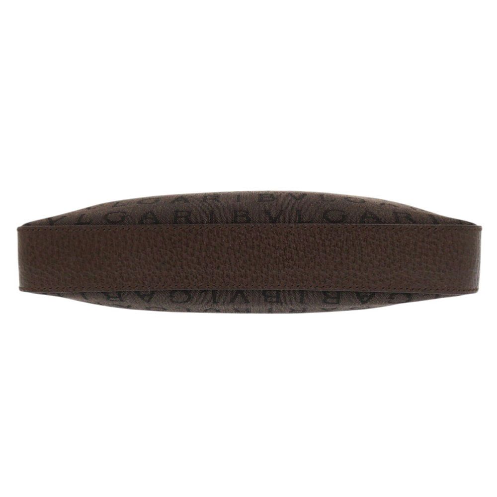 美品 ブルガリ ロゴマニア キャンバス レザー ブラウン アクセサリー  