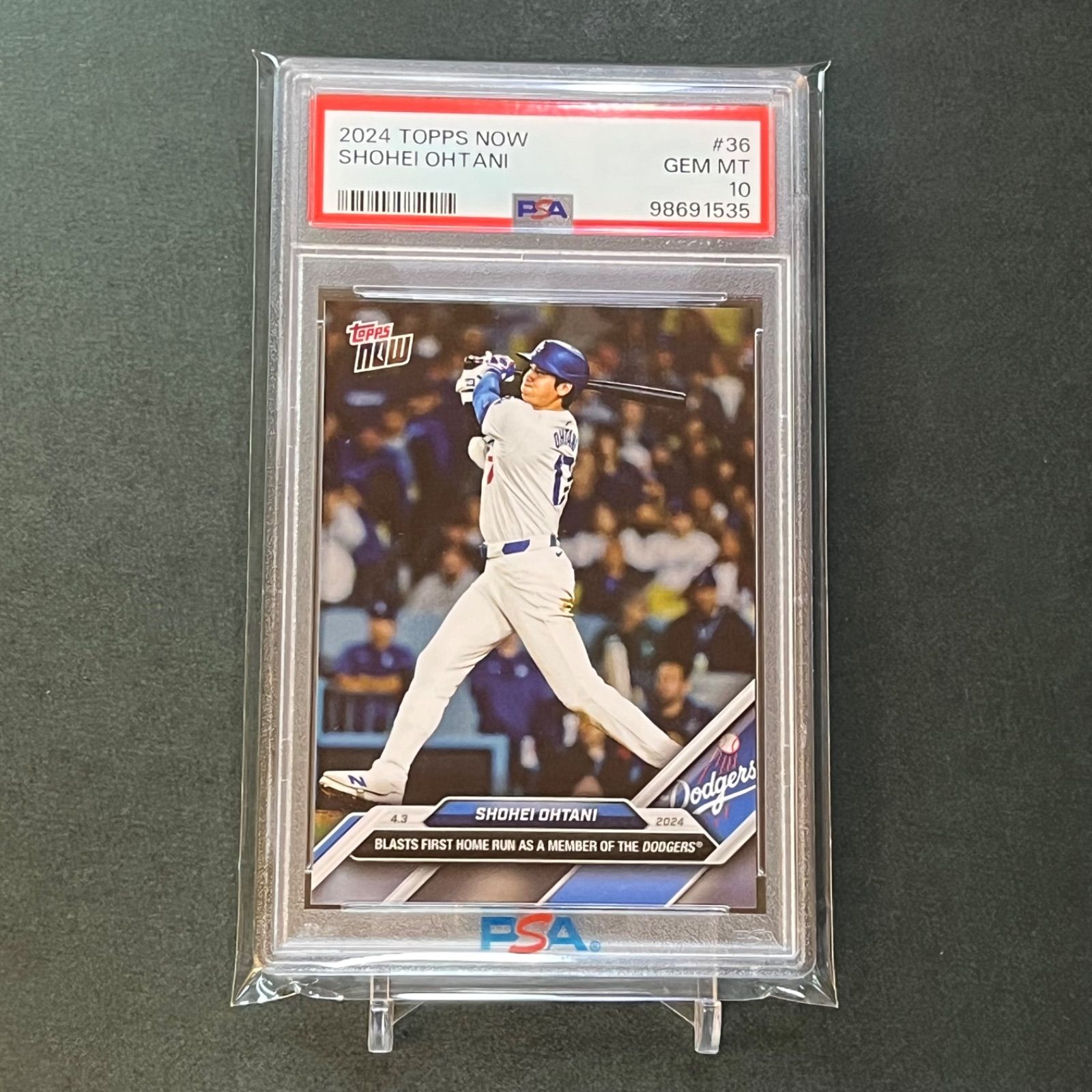 大谷翔平メジャー初ホームラン記念カード TOPPS  #MOY-1(PSA10) 大谷翔平メジャー初ホームラン記念カード TOPPS #MOY-1(PSA10