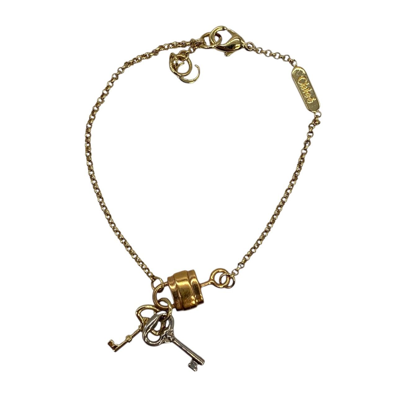 【大幅値引】 超美品　Chloe クロエ　ブレスレット 南京錠 大幅値引】 超美品 Chloe クロエ ブレスレット 南京錠 - メルカリ