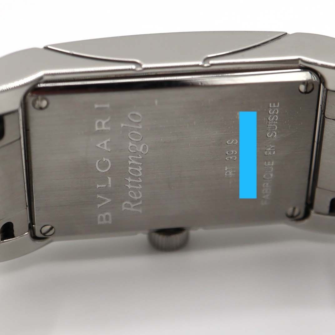 腕時計 稼働 BVLGARI ブルガリ レッタンゴロ RT39S クォーツ 白色文字  