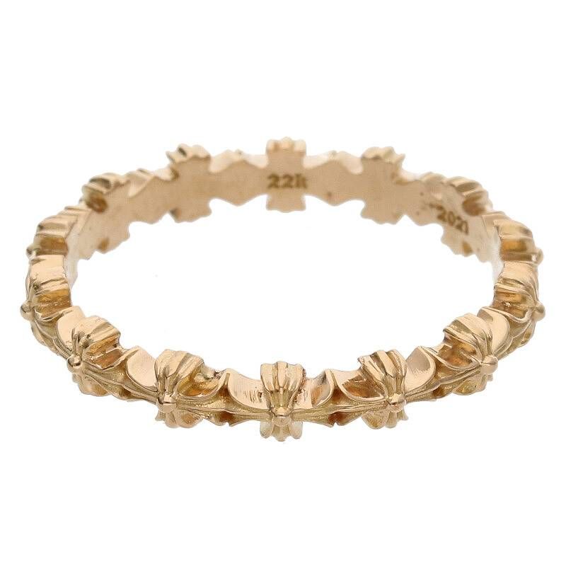 クロムハーツ 22K TINY E CH PLS BAND/タイニーECHプラスバンドリング