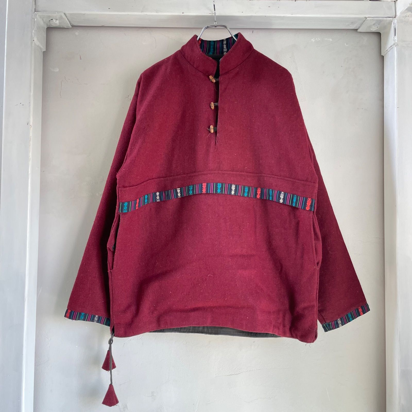 90s HANDMADE PULL ORVER BURGUNDY UT-AI0930-070