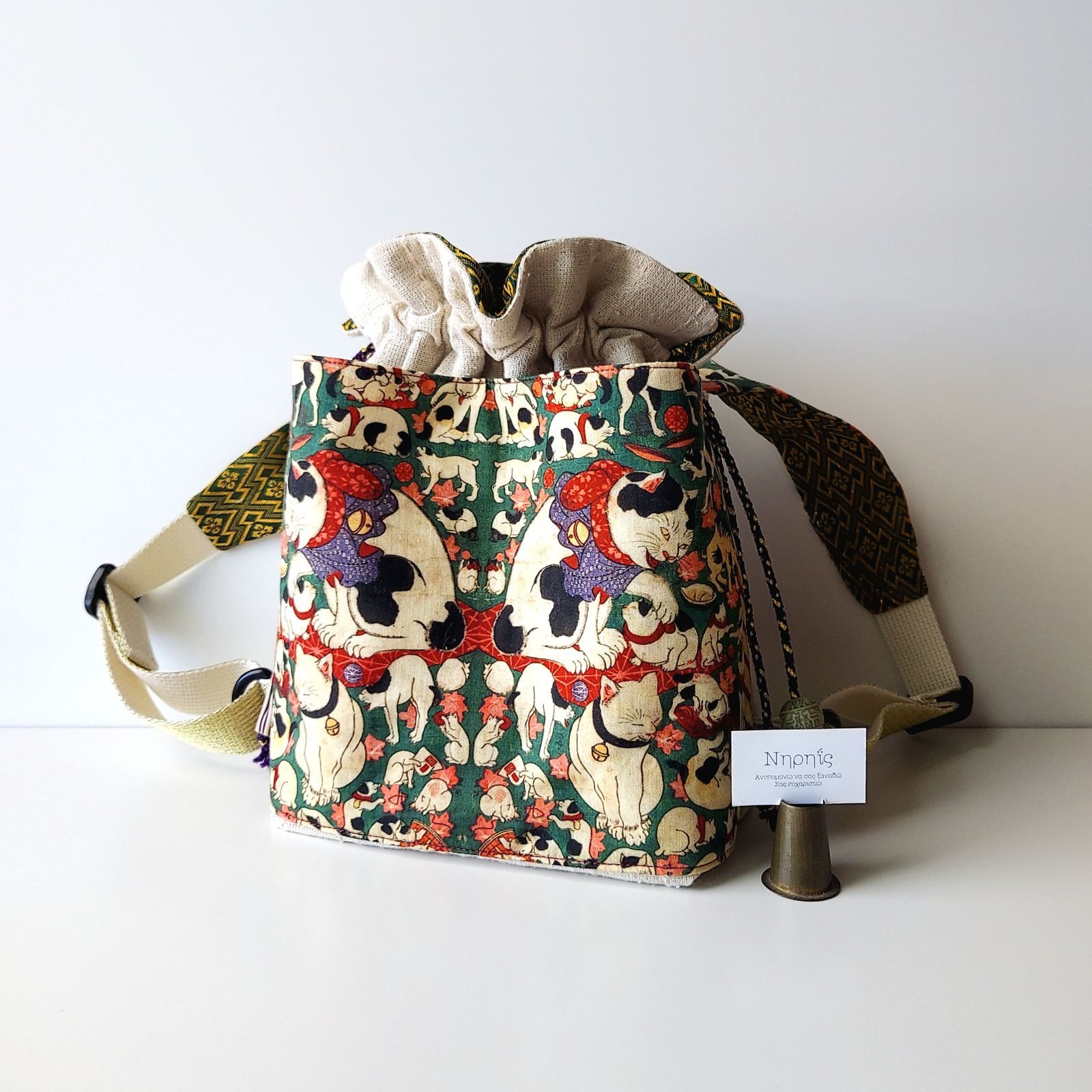 【バッグ】猫猫来福 松葉