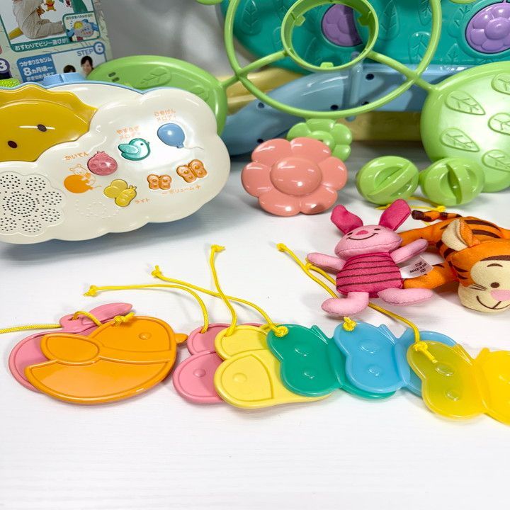 美品 えらべる回転6way ジムにへんしんメリー ディズニー ぷーさん ライト くまのプーさん えらべる回転6WAY ジムにへんしんメリー
