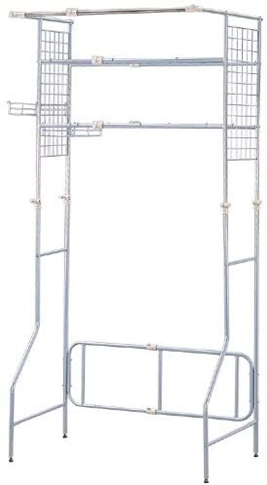 アイリスオーヤマ ランドリーラック ハンガーバー付 幅66.5 95cm×奥行54.5×高さ192 シルバー HLR-Y18 IRIS OHYAMA