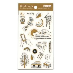 新品・5営業日で発送】パインブック 【シール】クリアーシール 金色