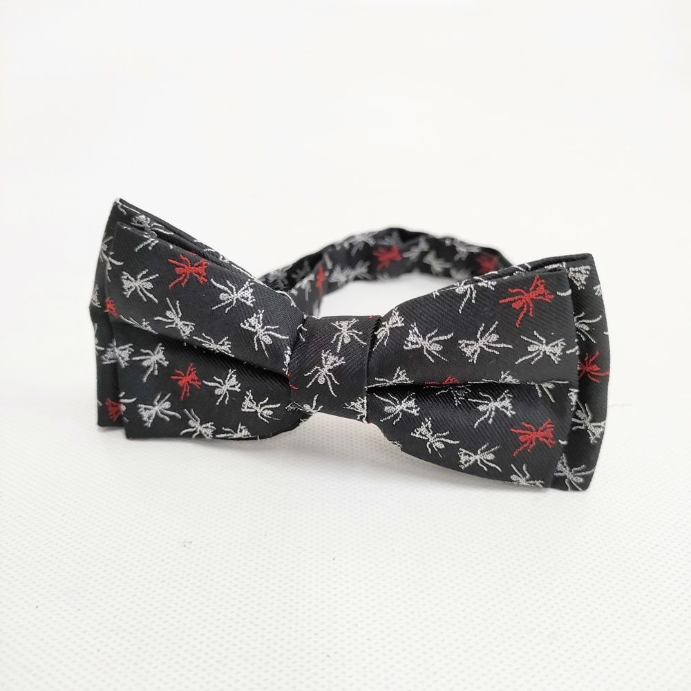 Paul Smith JUNIOR あり柄 キッズ用 シルク 蝶ネクタイ ネクタイ ブラック メンズ ポール・スミス【中古】5-0108G