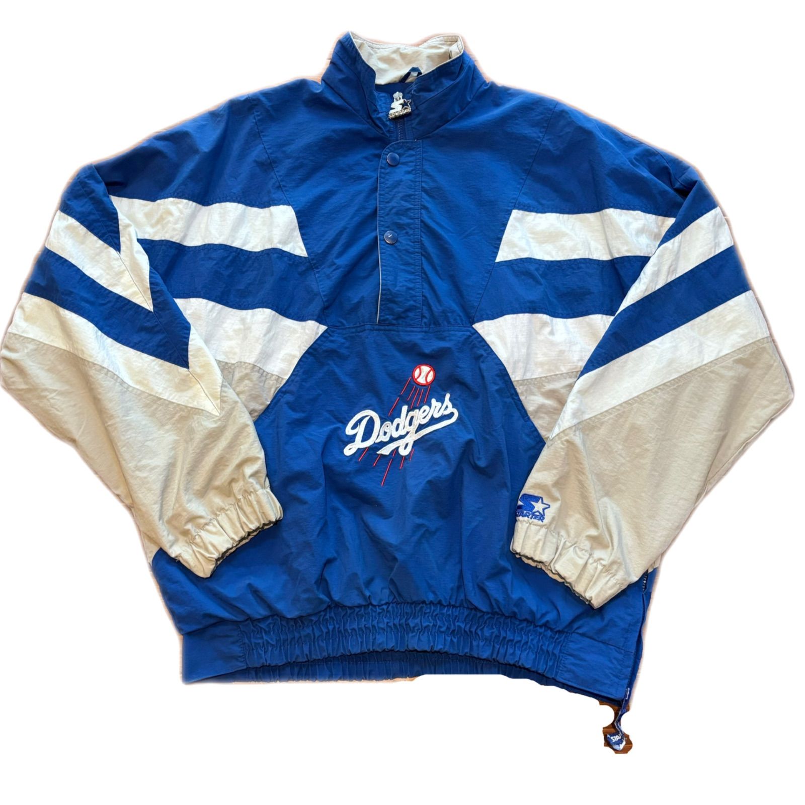 90s】ヴィンテージ 古着 MLB LOS ANGELES DODGERS Starter Half Zip LA 