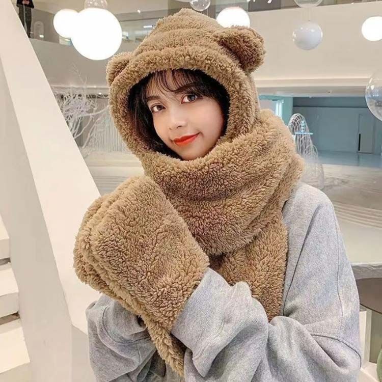 フード付きマフラー ボア帽子 ネックウォーマー レディース 一