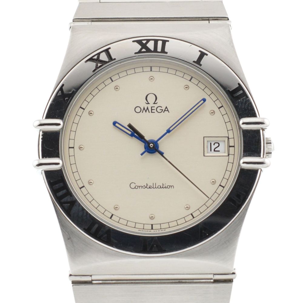オメガ OMEGA コンステレーション デイト フラットベゼル クォーツ メンズ良品 L#136986