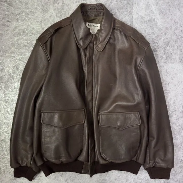 極美品‼️L‼️ MA-1 ジャケット エルエルビーン ll bean ビンテージ 90's【ビンテージ】【L.L.Bean】【LLビーン】【Thermore】【紺