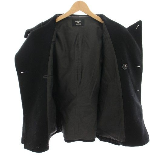 CABANE DE ZUCCAズッカ メンズピーコート CABANE de zucca ブラック