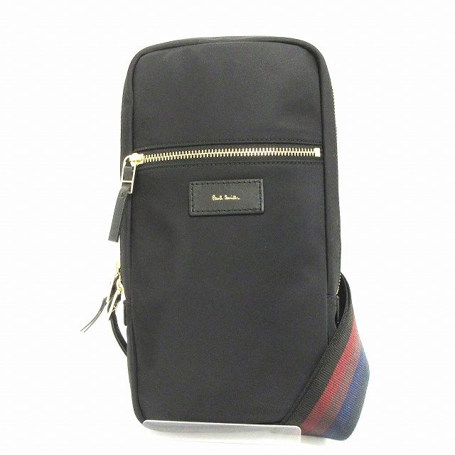 ポールスミス PAUL SMITH ボディバッグ ショルダー 斜め掛け ナイロン ロゴ 黒 ブラック 鞄