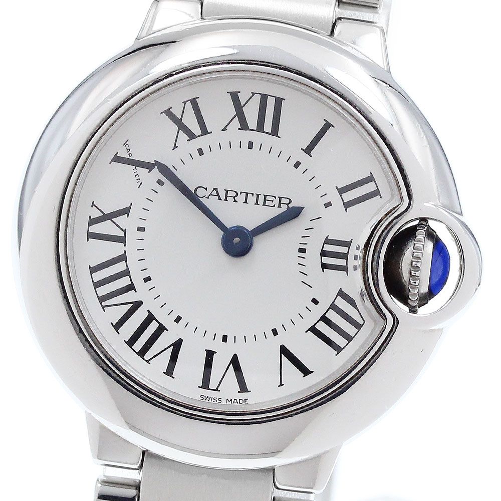 カルティエ CARTIER W69010Z4 バロンブルー SM クォーツ レディース_914686