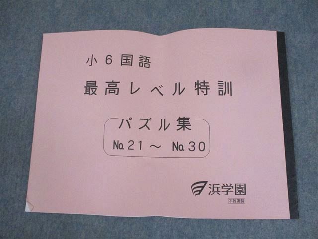 浜学園 小6 国語 最高レベル特訓 パズル集 No.21～No.30