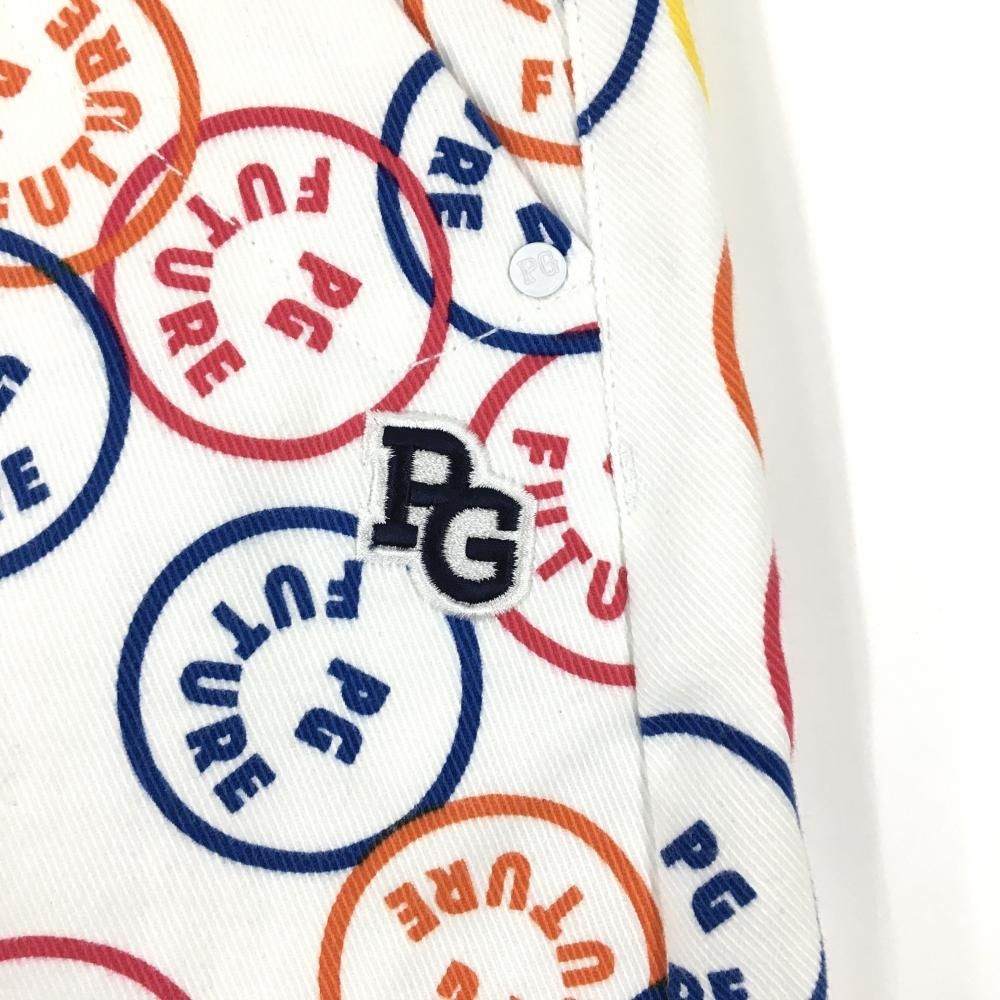パーリーゲイツ スカート 白×マルチ FUTUREニコ ストレッチ レディース 0 S ゴルフウェア PEARLY GATES LLC-HASEGAWATOSO_COM