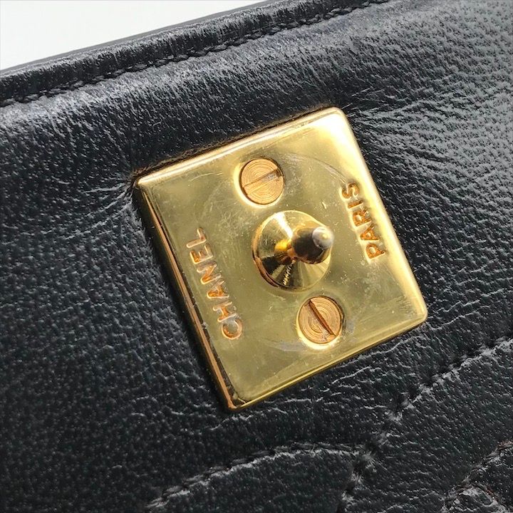 美品 CHANEL シャネル ココマーク ミニ マトラッセ ラムスキン プッシュロック チェーン ショルダー バッグ ブラック a4696 美品 CHANEL シャネル ココマーク ミニ マトラッセ ラムスキン
