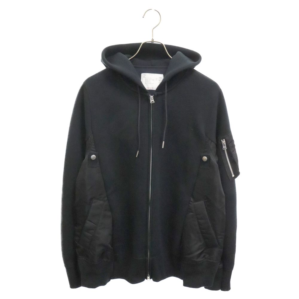 Sacai (サカイ) Sponge Sweat Nylon Twill Hoodie ナイロンドッキング