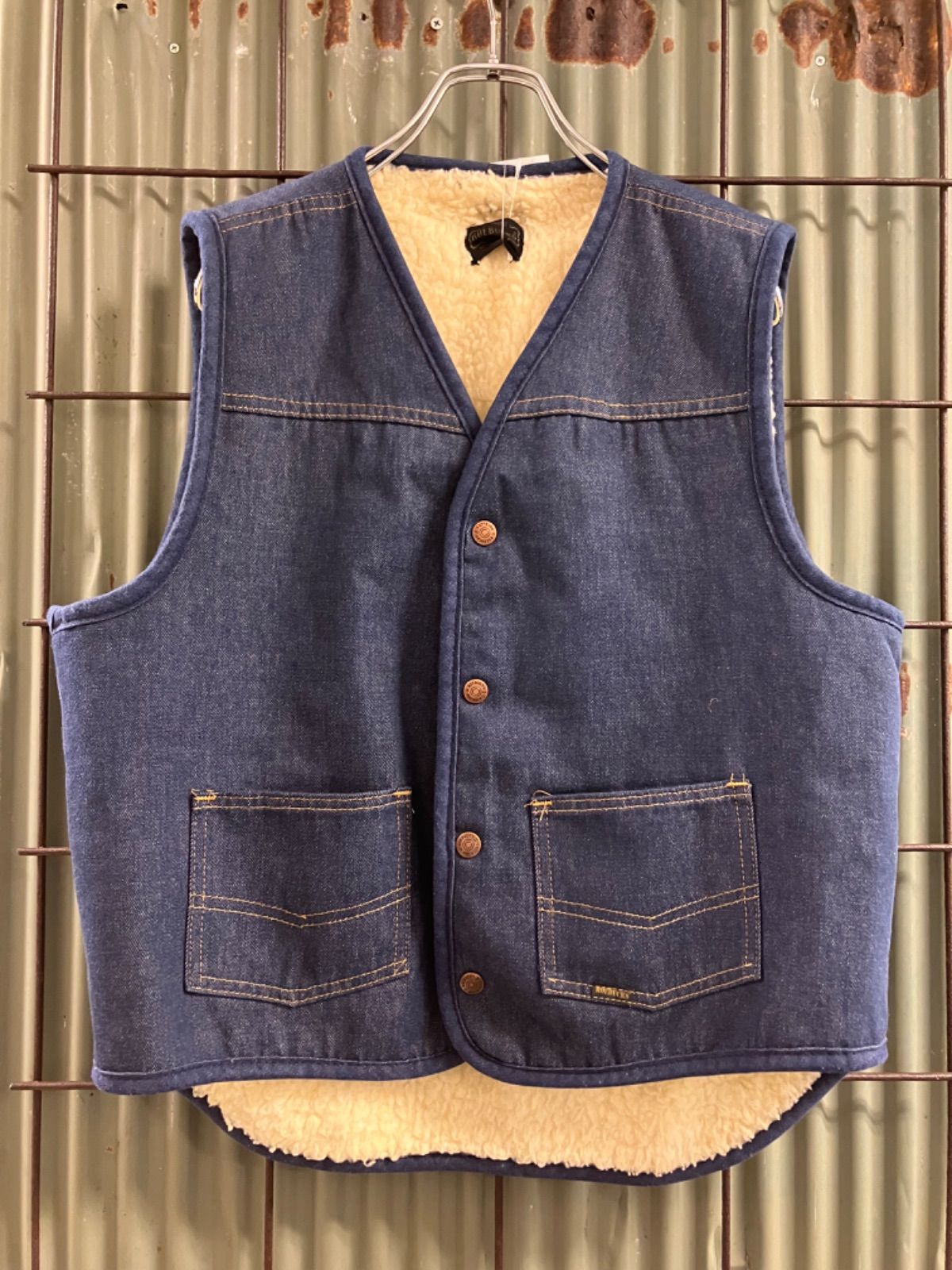 Old ROEBUCKS Denim Boa Vest  Sears シアーズ　デニムボアベスト