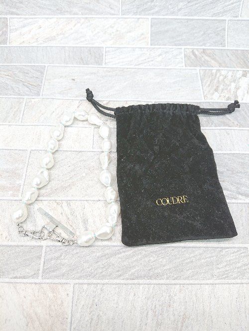 ◎Θ COUDRE クードル パール スマホ ストラップ ホワイト レディース P 1409250002038